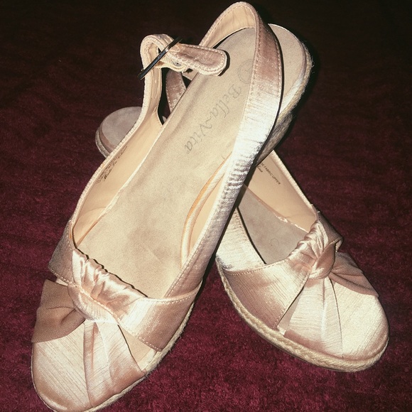Shoes - Silky Beige Wedges